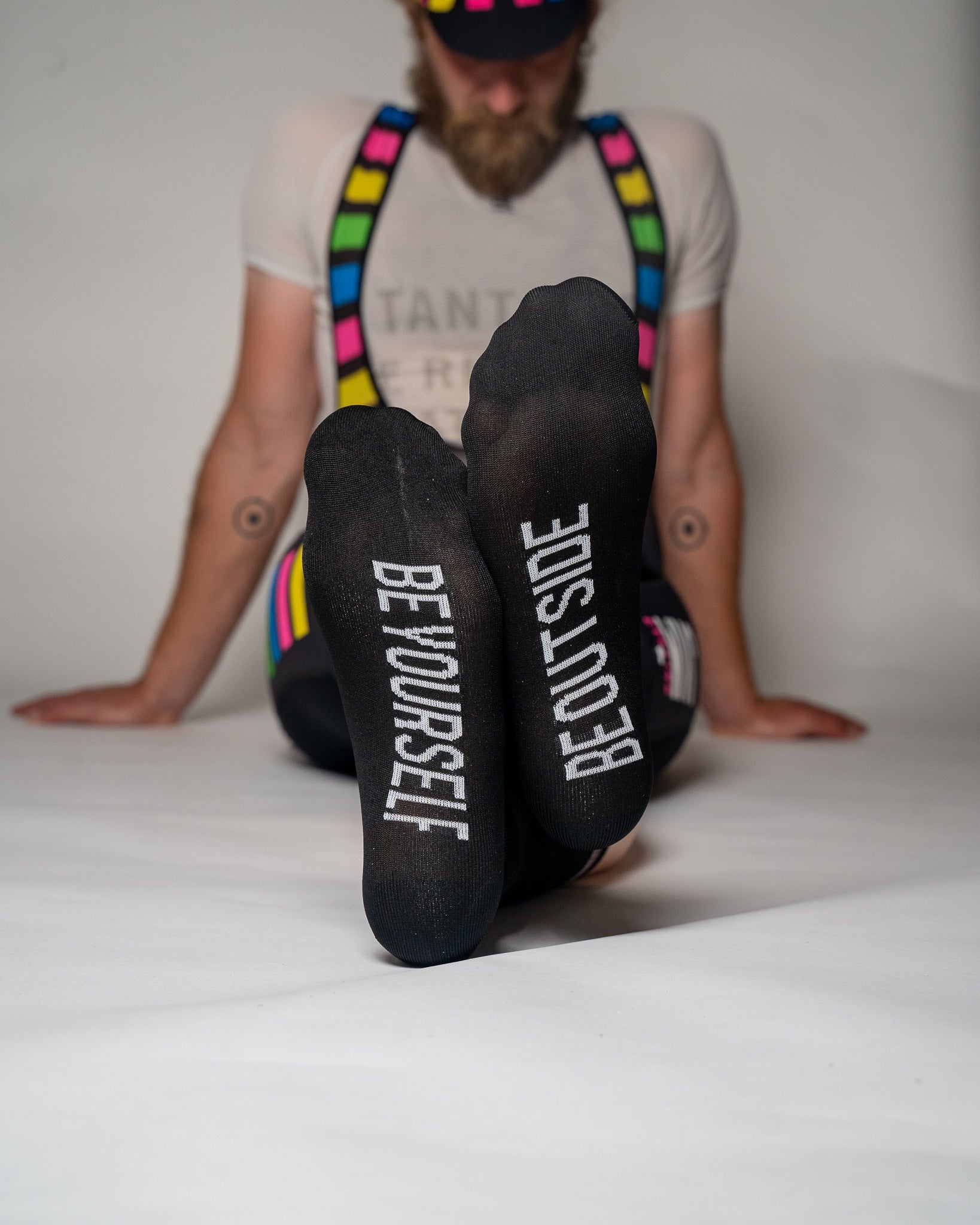 Be Yourself Be Outside Cycling Socks Black